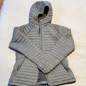 Eddie Bauer Charcoal Down Hooded Jacket